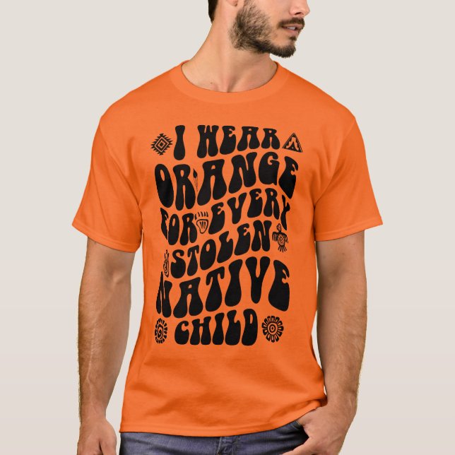 Camiseta Indio indígena por el Día del Naranja Nativo Estad (Anverso)