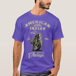 Camiseta Indio indio de motocicleta estadounidense para mot