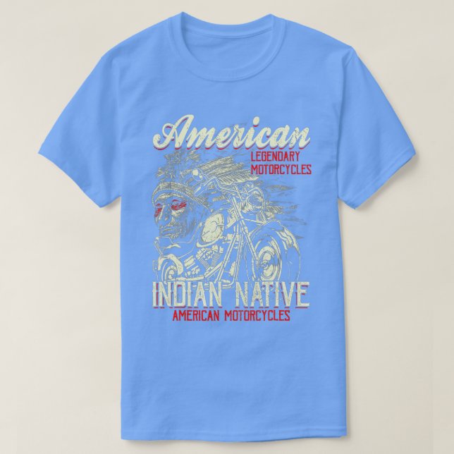 Camiseta Indio indio de motocicleta estadounidense para mot (Diseño del anverso)