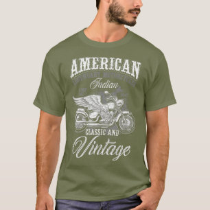 Camiseta Indio indio de motocicleta retro vintage