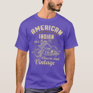 Camiseta Indio indio de motocicleta retro vintage