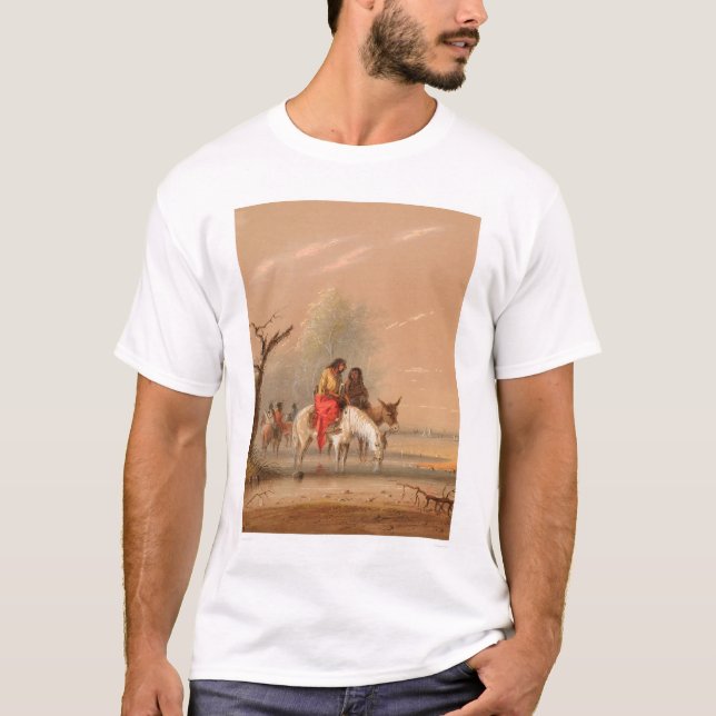 Camiseta Indio que riega sus soportes (1068A) (Anverso)