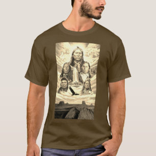 Camiseta Indios americanos nativos jefes indios pintan a ho