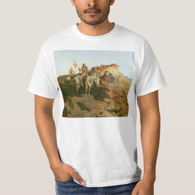 Camiseta Indios antiguos, Merodeadores de la pradera, Seltz (Anverso)