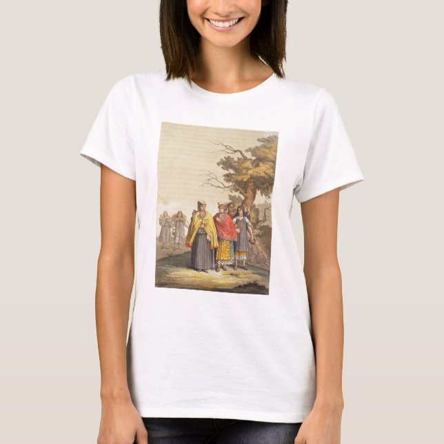 Camiseta Indios Caciche en disfraces tradicionales, Nova (Anverso)