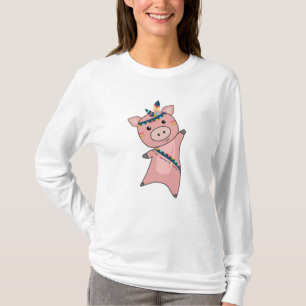 Camiseta Indios de cerdos de cerdo engendran animales de la