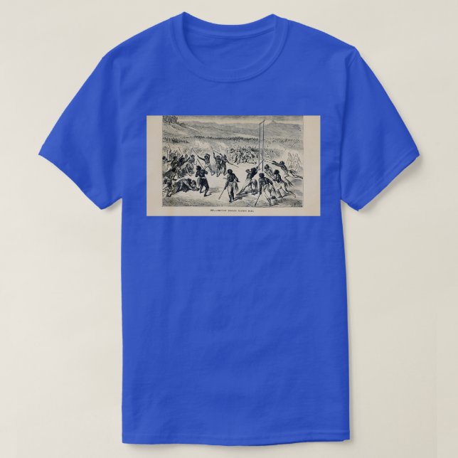 Camiseta Indios de Choctaw jugando a la pelota Lacrosse gra (Diseño del anverso)
