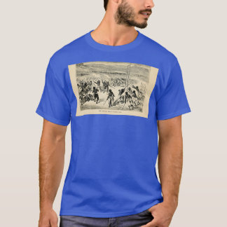 Camiseta Indios de Choctaw jugando a la pelota Lacrosse gra