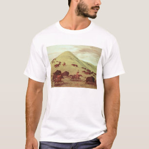 Camiseta Indios de Siux que cazan el búfalo, 1835 (aceite