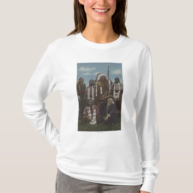 Camiseta Indios del noroeste - Buffalo Bill, sentada Bull (Anverso)