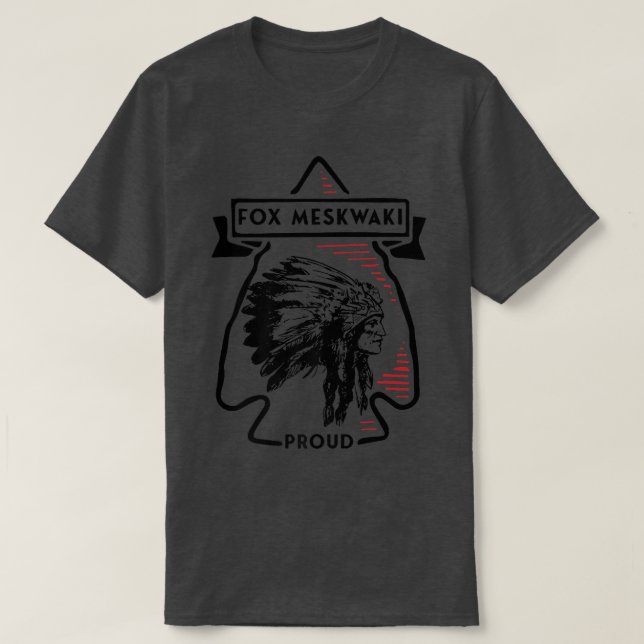 Camiseta Indios indígenas nativos de Fox Meskwaki (Diseño del anverso)