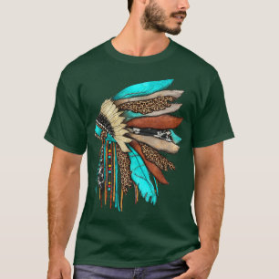 Camiseta Indios nativos americanos Headdress Costume joyerí