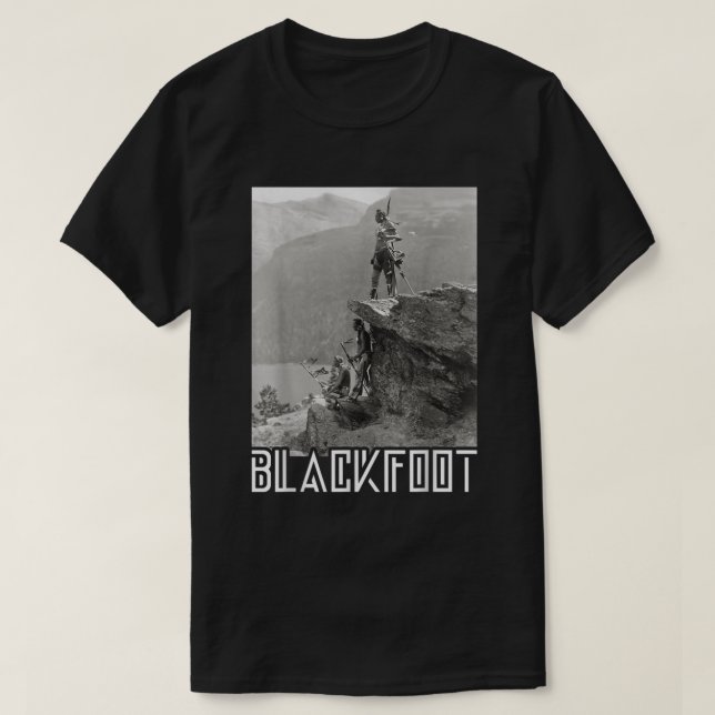Camiseta Indios nativos estadounidenses de pie negro en Gla (Diseño del anverso)