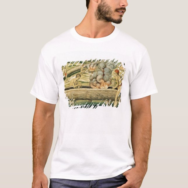 Camiseta Indios que hacen una canoa de cobertizo (Anverso)