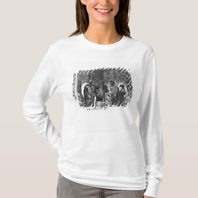 Camiseta Indios que negocian en una ciudad de la frontera (Anverso)