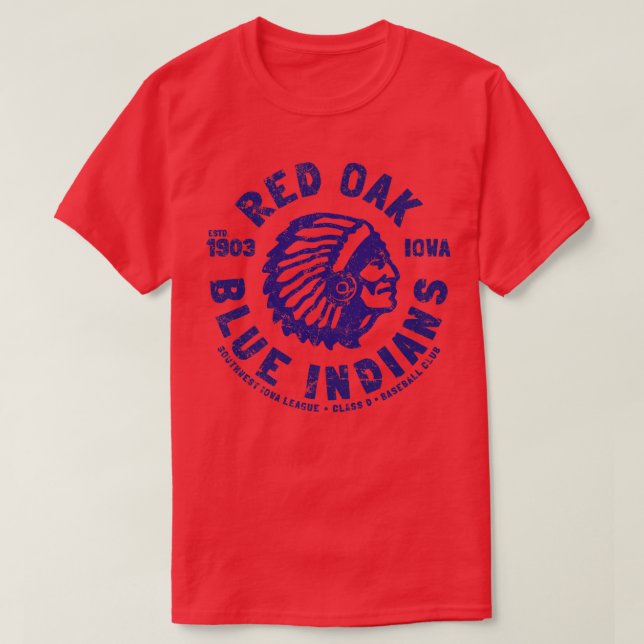 Camiseta Indios rojos azules (Diseño del anverso)