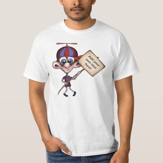 Camiseta Individuo del gorra del propulsor con el Rótulo (Anverso)