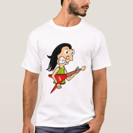 Camiseta ¡individuo metalizado de la guitarra que juega!