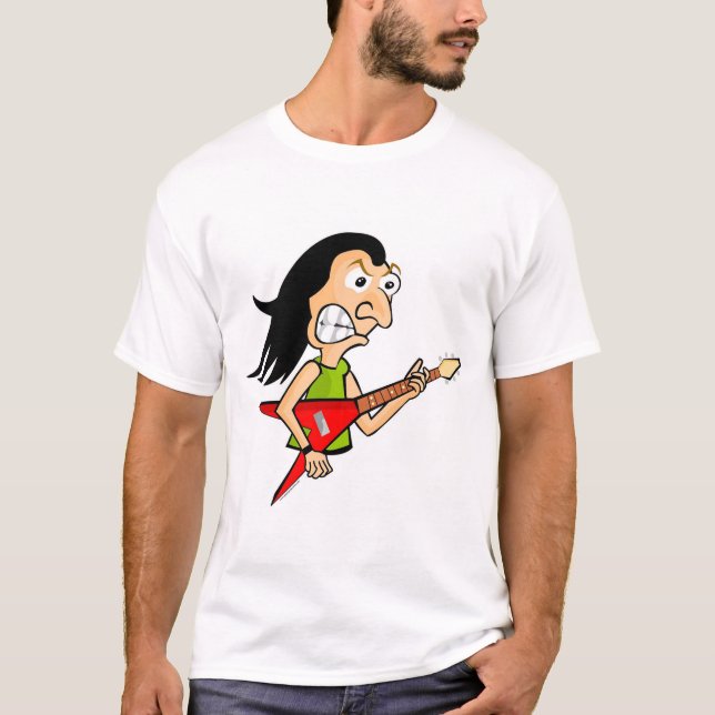 Camiseta ¡individuo metalizado de la guitarra que juega! (Anverso)