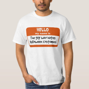Camiseta Individuo que odia el Nametag de los disfraces de
