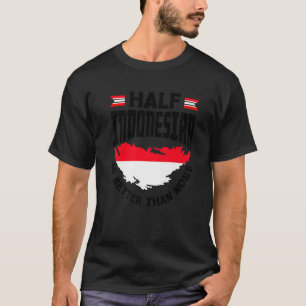 Camiseta Indonesia Bandera de Indonesia Mitad Indonesio Div