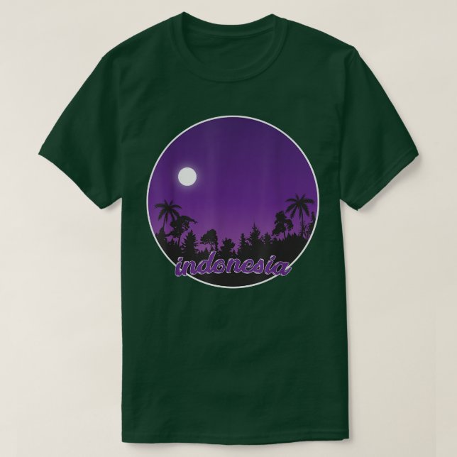 Camiseta indonesia By night with Palms  (Diseño del anverso)