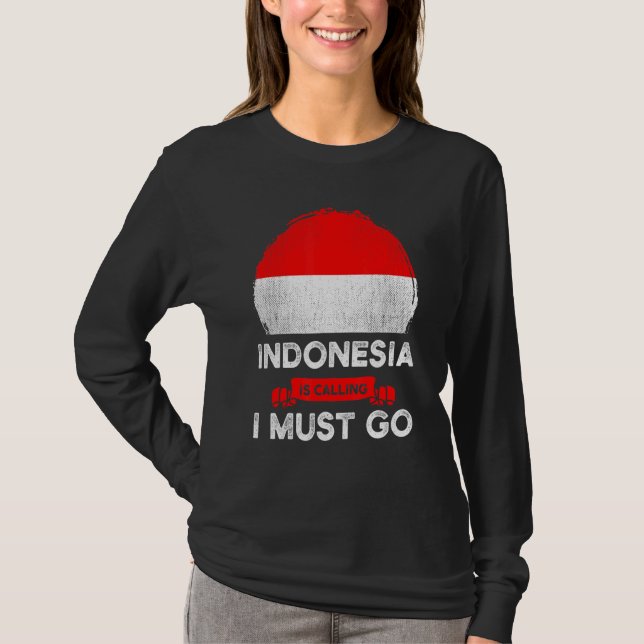 Camiseta Indonesia dice que debo ir a la herencia indonesia (Anverso)