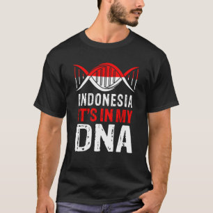 Camiseta Indonesia está en mi ADN Orgulloso Indonesia
