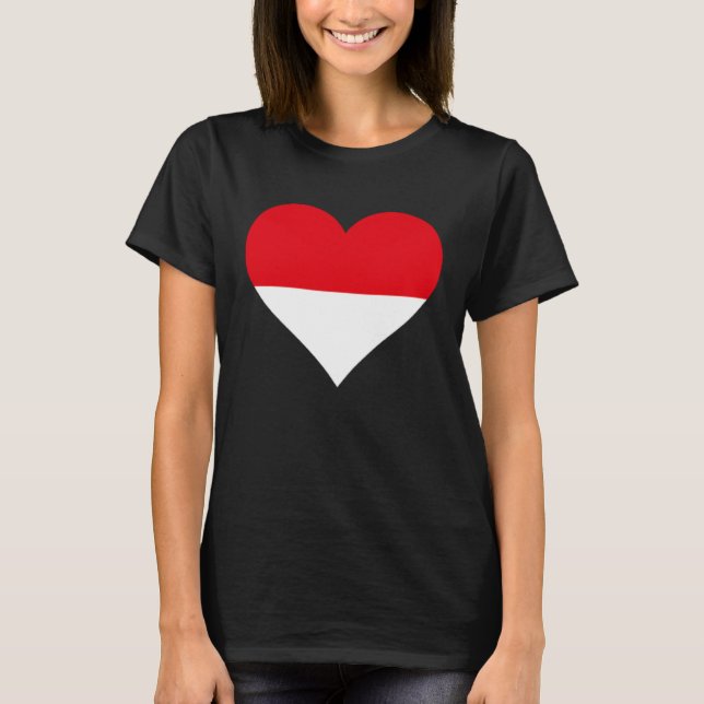 Camiseta Indonesia Flag Heart Indonesia Gifts Love Indonesi (Anverso)