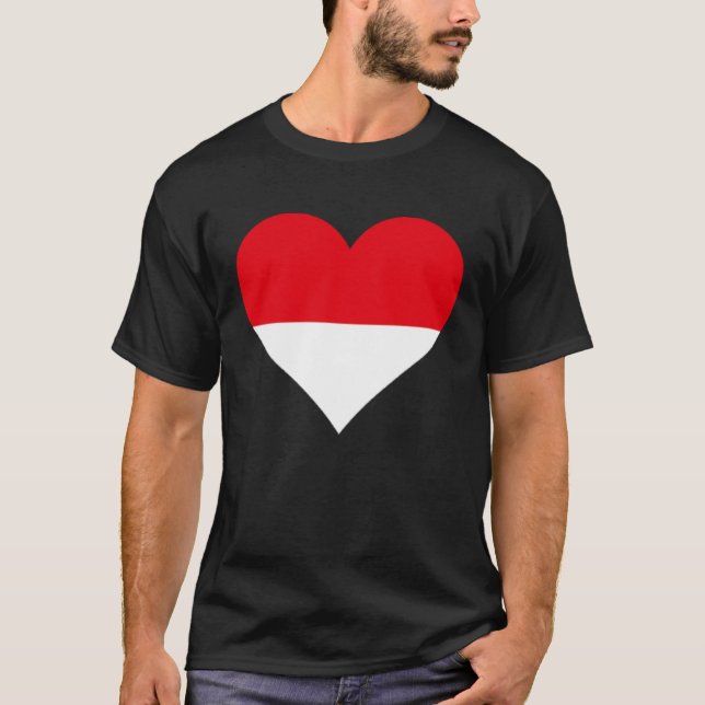Camiseta Indonesia Flag Heart Indonesia Gifts Love Indonesi (Anverso)
