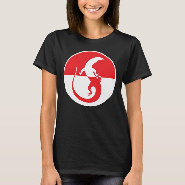 Camiseta Indonesia Monitor de dragón Komodo Indonesia (Anverso)