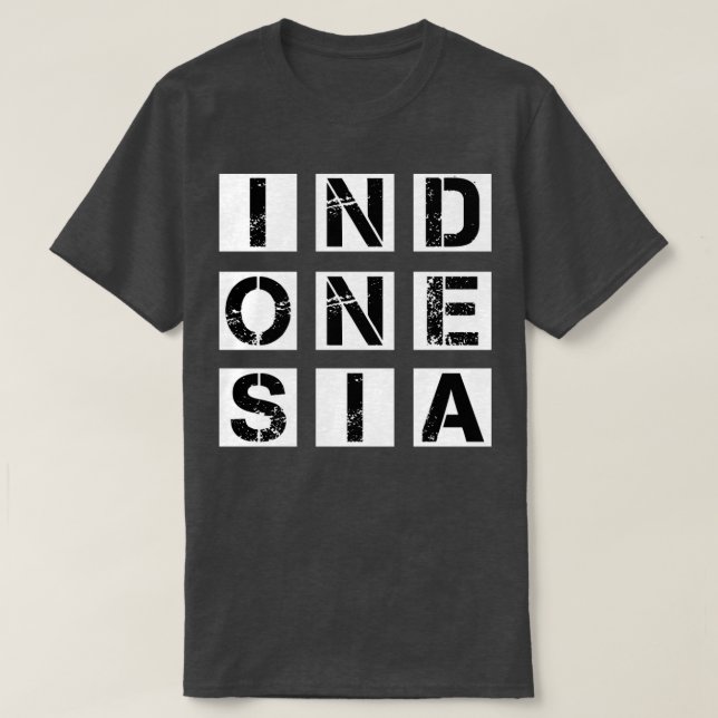 Camiseta Indonesia retro (Diseño del anverso)
