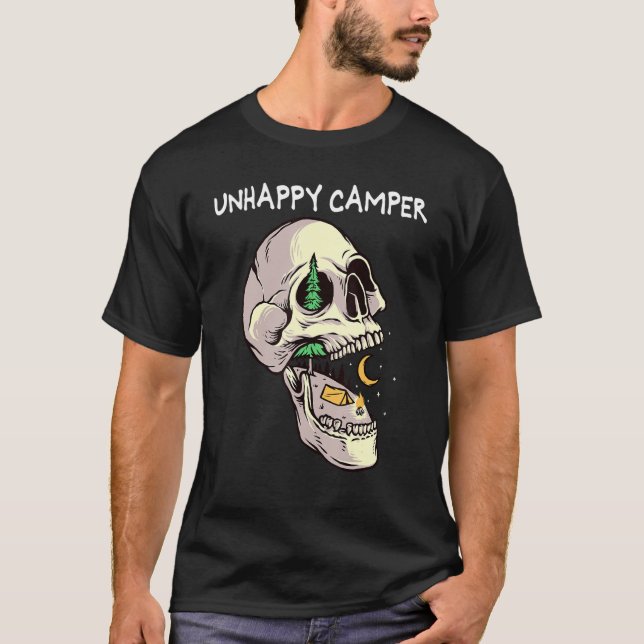 Camiseta Indoorsy Infeliz Camper Camper Camping Al Aire Lib (Anverso)