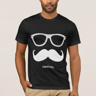 Camiseta indudablemente - bigote y gafas de sol divertidos