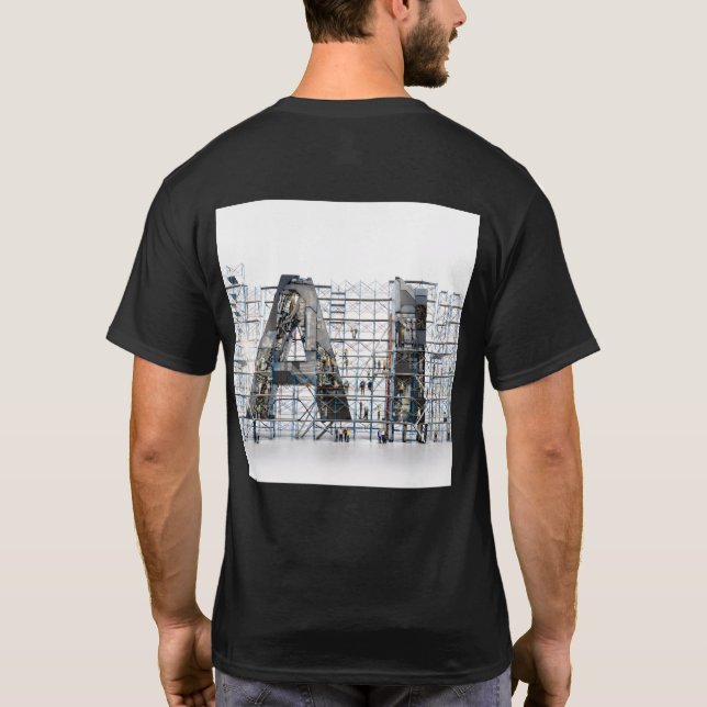 Camiseta Industrial Letterform Architecture Art (Reverso)