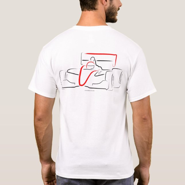 Camiseta Indy Lights 1 Black and Red Back (Reverso)
