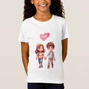 Camiseta Infancia mágica: Un Chica y un niño como amigos
