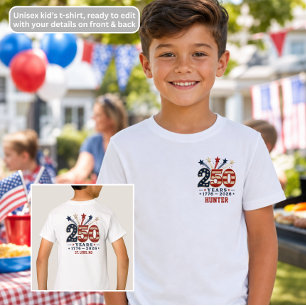 Camiseta infantil 250 años 1776-2026 Día de la Ind