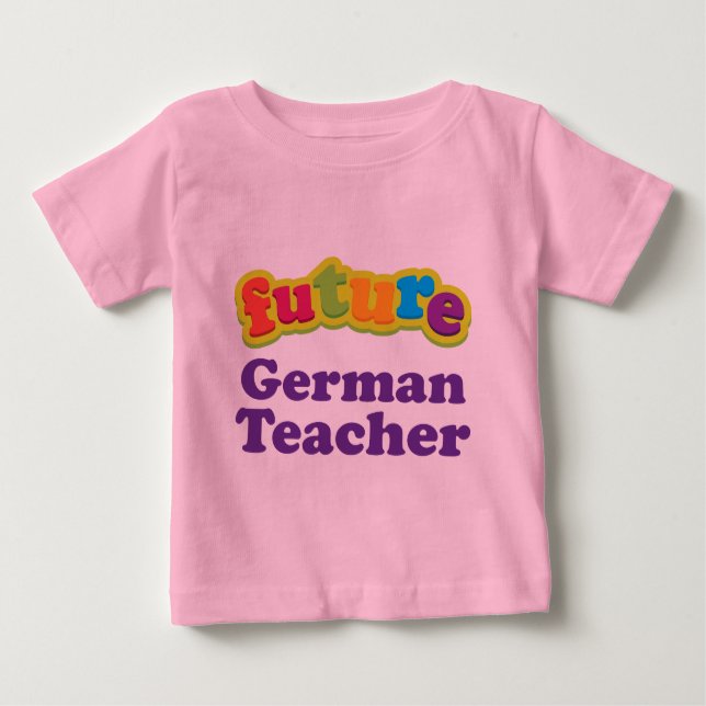 Camiseta infantil alemana del bebé del profesor (Anverso)