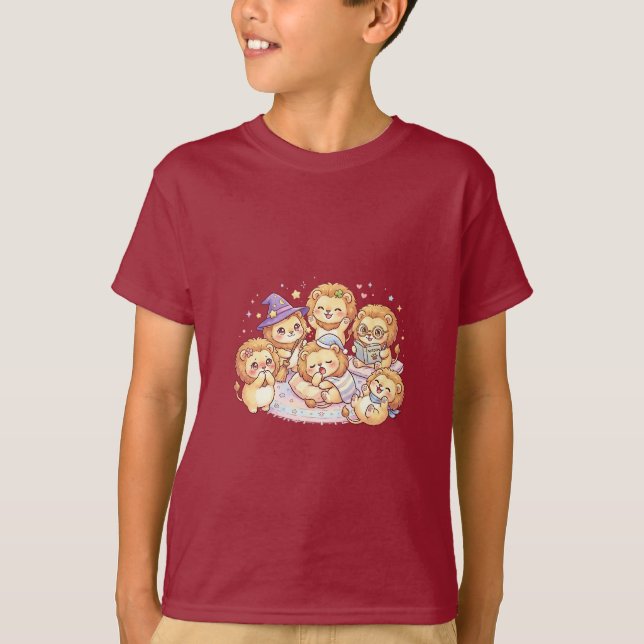 Camiseta infantil amigos cachorros lindos (Anverso)