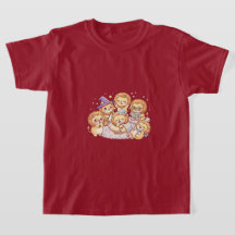 Camiseta infantil amigos cachorros lindos