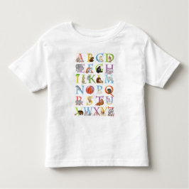 Camiseta infantil Animal ABC (versión azul)
