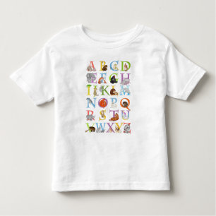 Camiseta infantil Animal ABC (versión azul)