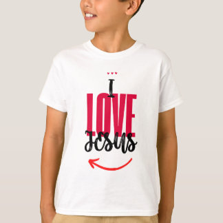 Camiseta Infantil Básica I Love Jesus