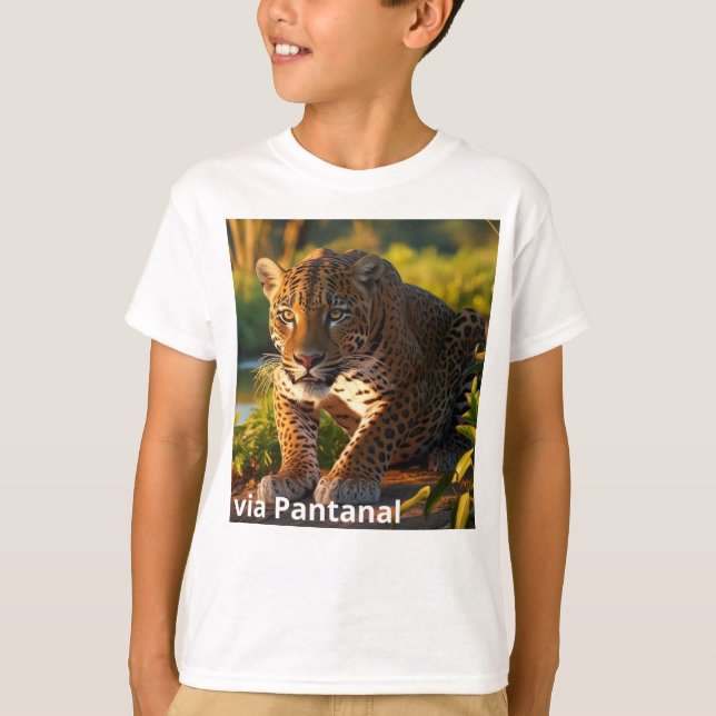 Camiseta Infantil Básica Onça Pintada (Anverso)