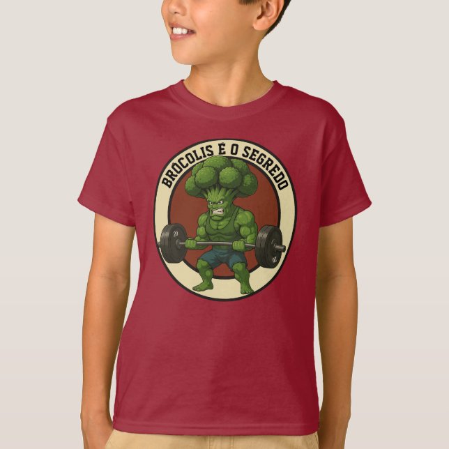 Camiseta Infantil Brócolis é o Segredo - Front (Anverso)