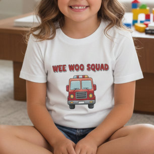 Camiseta infantil Camión de Bomberos Wee Woo Squad
