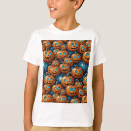 Camiseta infantil caprichosa de calabaza de Hallow