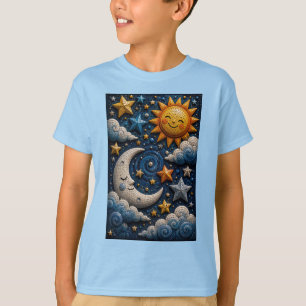 Camiseta infantil Celestial Adventure 3D Mosaic