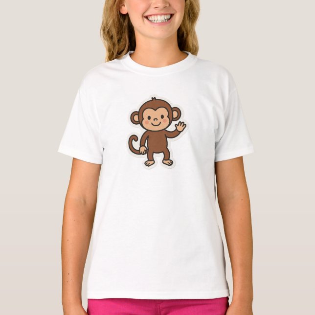 Camiseta infantil Cheeky Monkey – divertido diseño (Anverso)